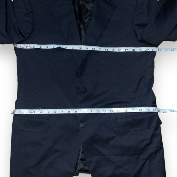Canali Holt Renfrew Blazer Sports Coat Jacket Men 40L Blue Stripes Wool 13280/31 - Picture 8 of 11